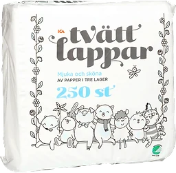 Tvättlappar 250-p Miljömärkt