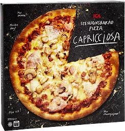 Pizza Capricciosa stenugnsbakad