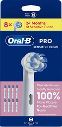 Eltandborsthuvud Pro Sensitive Clean 8-pack