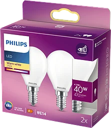 LED-lampa Klot 40W E14 2-pack