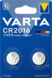 Knappcellsbatteri CR2016 2-p