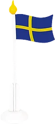 Svensk flagga med fot