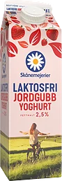 Yoghurt Jordgubb 2,5% Laktosfri 1l