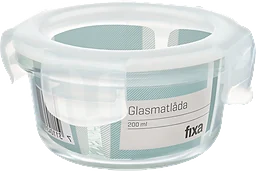 Matlåda 200ml Glas Rund