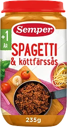Spagetti & köttfärssås 1år
