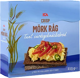 Surdegsknäckebröd Crisp Mörk Råg