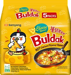 Snabbnudlar Buldak Cheese 5-pack