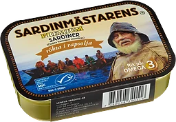 Sardiner Delikatessrökta i rapsolja