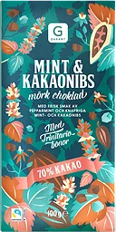 Mint&kakaonibs Mörk Choklad 70% Kakao
