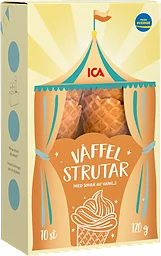 Våffelstrutar vanilj 10st
