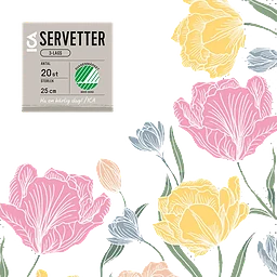Servett 25cm Tulip