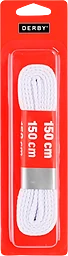 Skosnöre 150cm vit platt