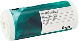 Avfallspåse Vit 30l med Knythandtag
