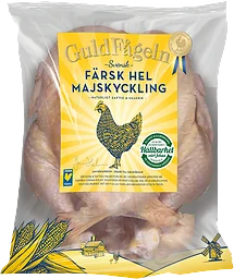 Färsk hel majskyckling