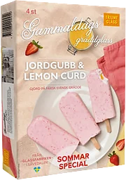 Glass Jordgubb & Lemon Curd 4-p