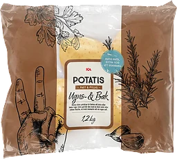 Potatis Ugns-och bak Klass 1