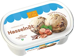 Gräddglass Hasselnöt