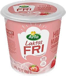 Laktosfri Mild kvarg Jordgubb 0%