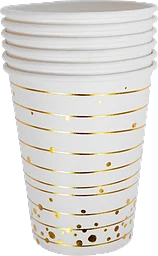 Mugg Vit/Guldfolie 6-pack