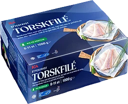 Torskfiléer Fryst