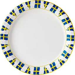 Tallrik Svenska flaggan 26cm 12-p