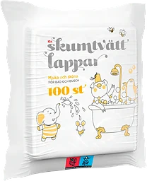 Skumtvättlappar 100-p