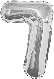 Folieballong Silver 7 100cm