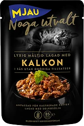 Kattmat Bitar i sås Kalkon