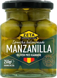 Manzanilla Oliver med Kärnor