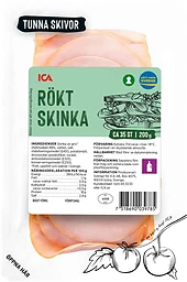 Skinka Rökt Tunna Skivor