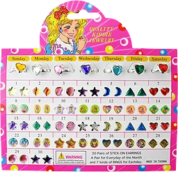 Ringar och stickers örhänge