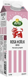 Rosa Mjölk Jordgubb 1%