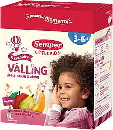 Flerkornsvälling äpple, banan & päron 3-6 år 700g