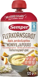Flerkornsgröt Äpple, persika & aprikos 8 Mån