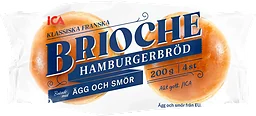 Brioche Hamburgerbröd 4-p