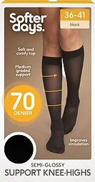Support 70den Knee-high Black 37/40