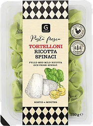 Ricotta Spinaci Tortelloni Färsk Pasta
