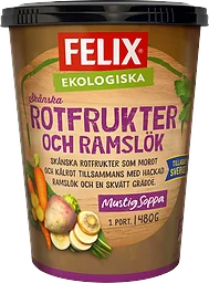 Rotfruktssoppa med ramslök Ekologisk