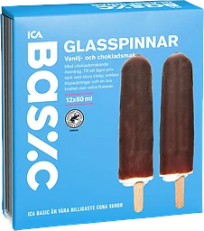 Glasspinnar vanilj & choklad 12-p 456g