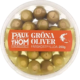Gröna Oliver Färskostfyllda
