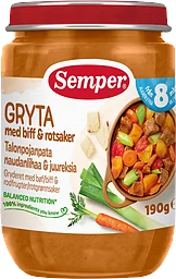 Gryta med biff & rotsaker 8m