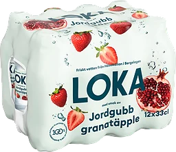 Jordgubb Granatäpple Kolsyrat Vatten Pet