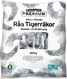 Tigerräkor råa