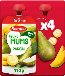 Barnmat Fruktmums päron 6m 4-p