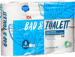 Bad & Toalett Toalettpapper 6-p Miljömärkt