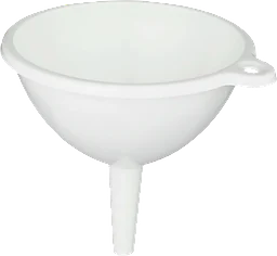 Hushållstratt Plast Vit 13cm