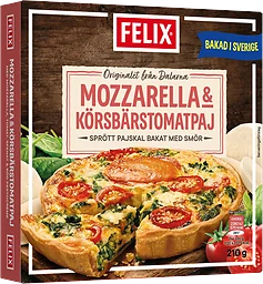 Paj med mozzarella & körsbärstomat