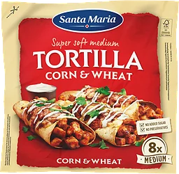 Tortilla Corn Wheat Medium 8-p