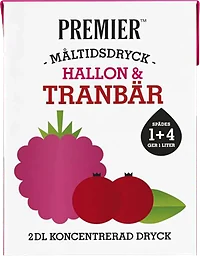 Hallon Tranbär Måltidsdryck