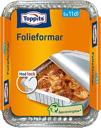 Folieformar med lock 11dl 5-p